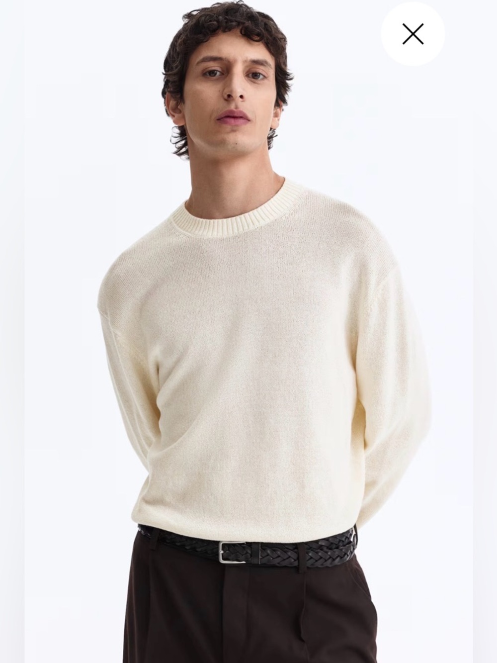 H&M Cream Crewneck Sweater